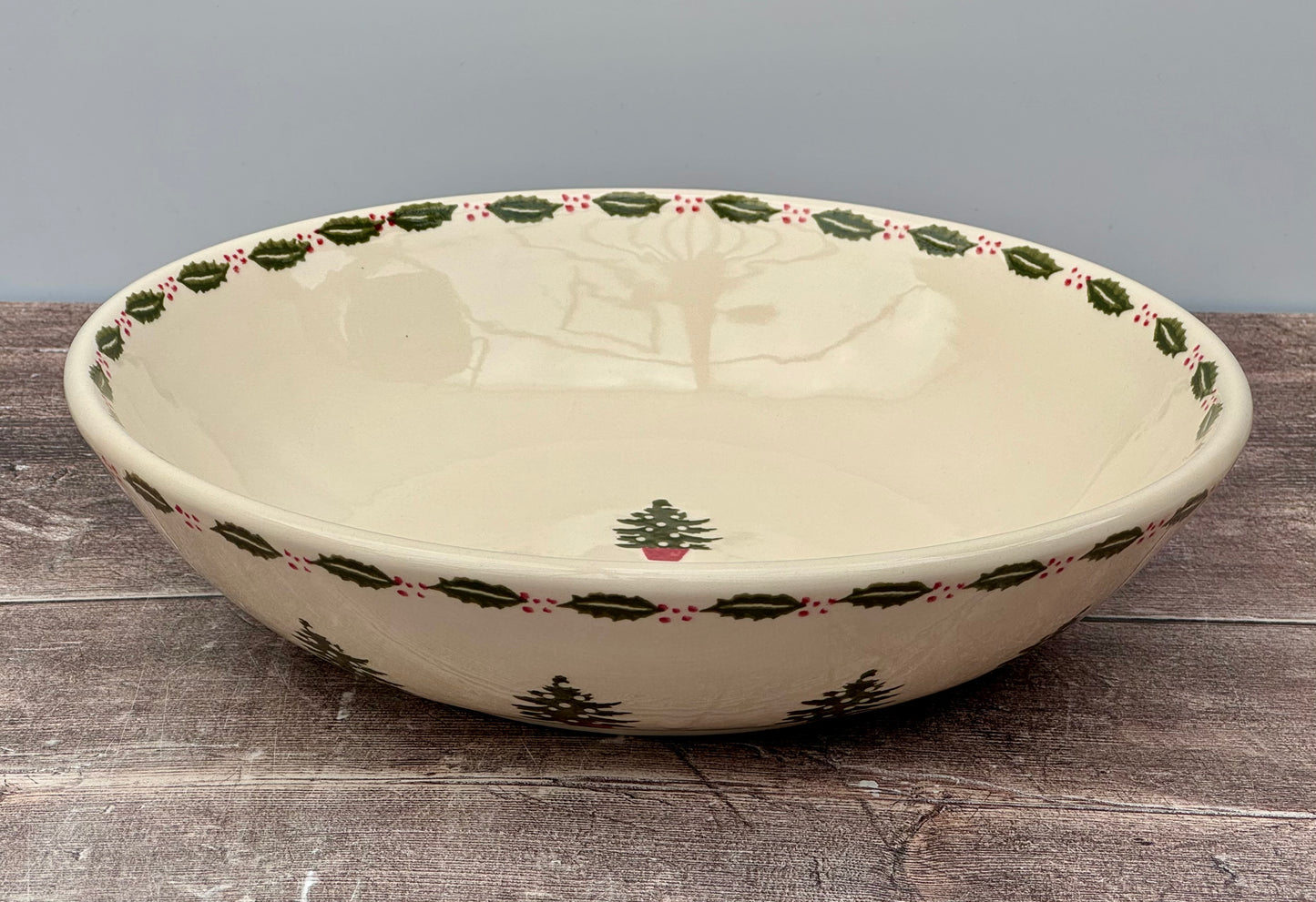 Christmas Tree Patterned Serving Bowl, 28cm