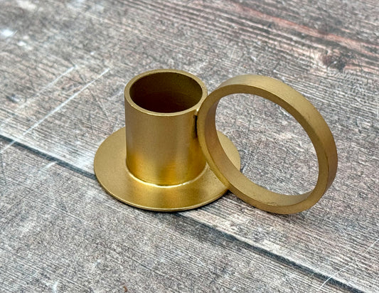 Gold Tone Metal Tea light Holder with Handle