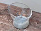 Glass Serving Bowl with Marble Base