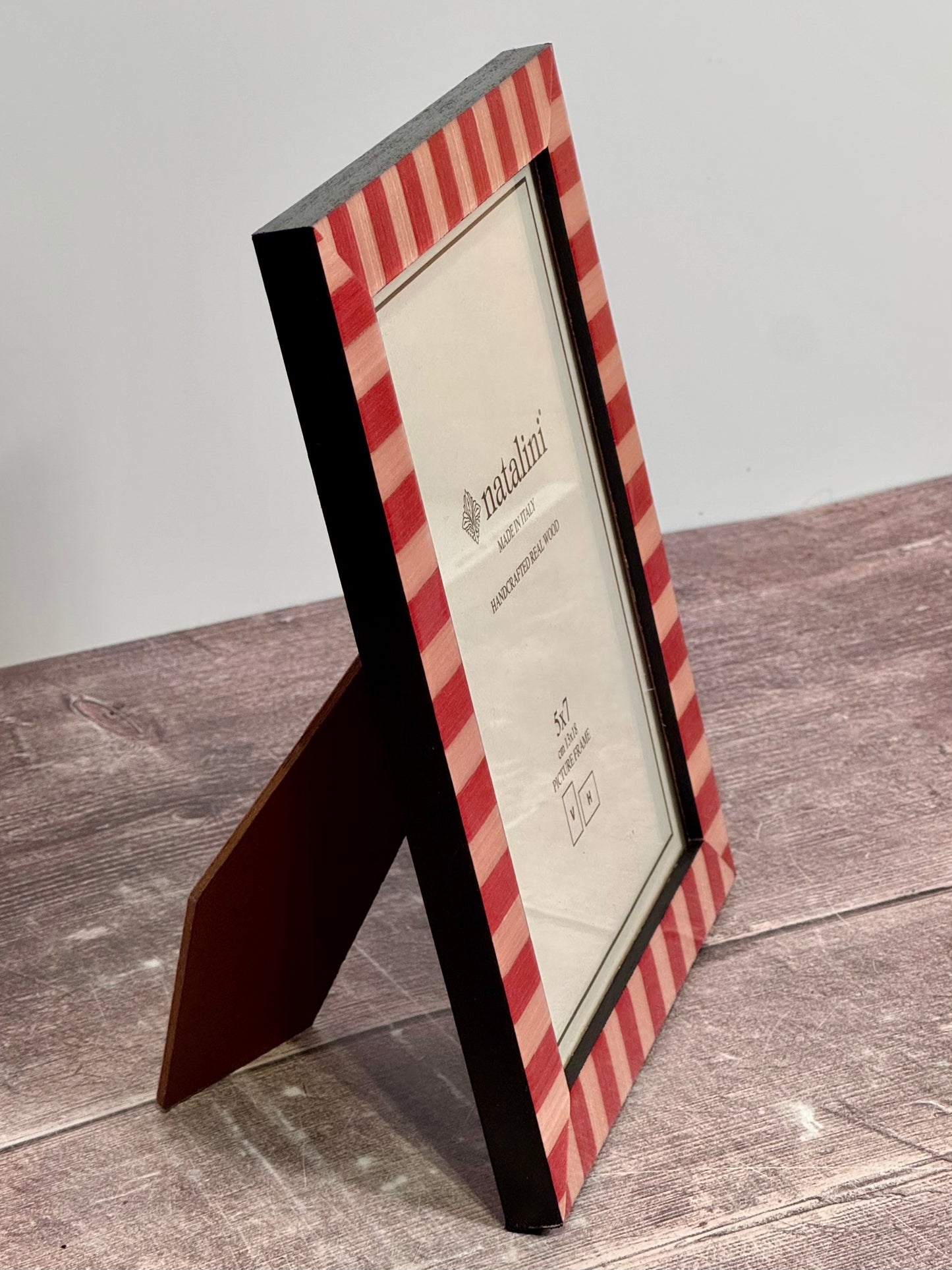 Natalini Red and Pink Striped Photo Frame 5 x 7