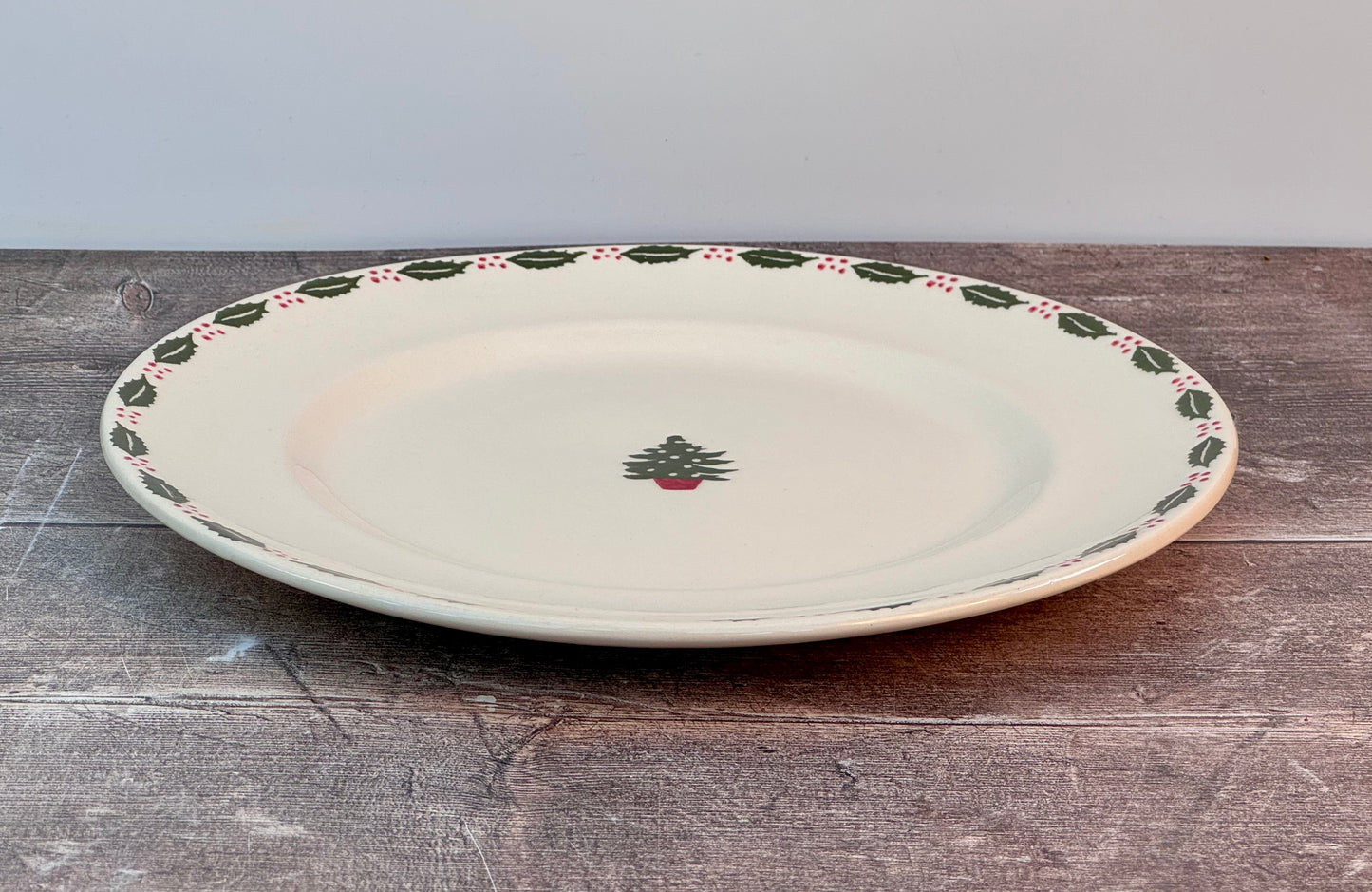 Christmas Tree Patterned Plate, 26cm