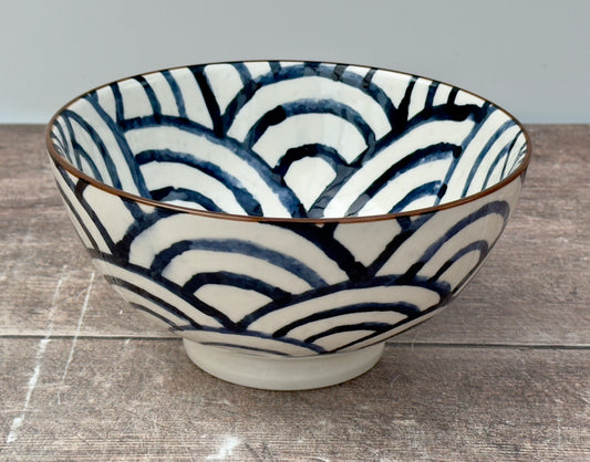 Half Circle Patterned Serving Bowl, 15.5cm