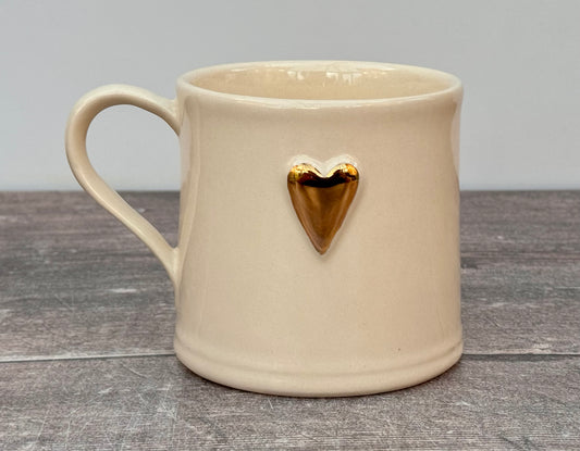 Gold Heart Mug, 250ml