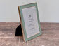 Isaac Jacobs Pale Green and Silver Plated Border Photo Frame, 4’ x 6’