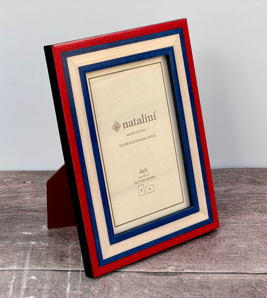 Natalini Red, Blue and White Photo Frame 4 x 6