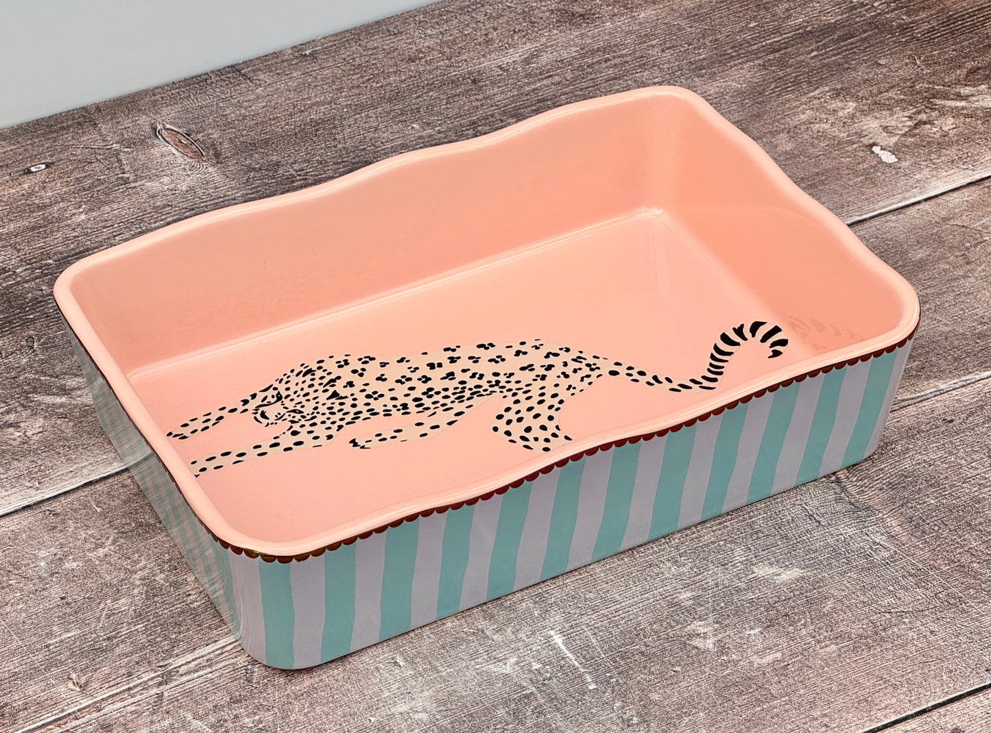 Yvonne Ellen Medium Cheetah Rectangular Baking Dish, 26cm