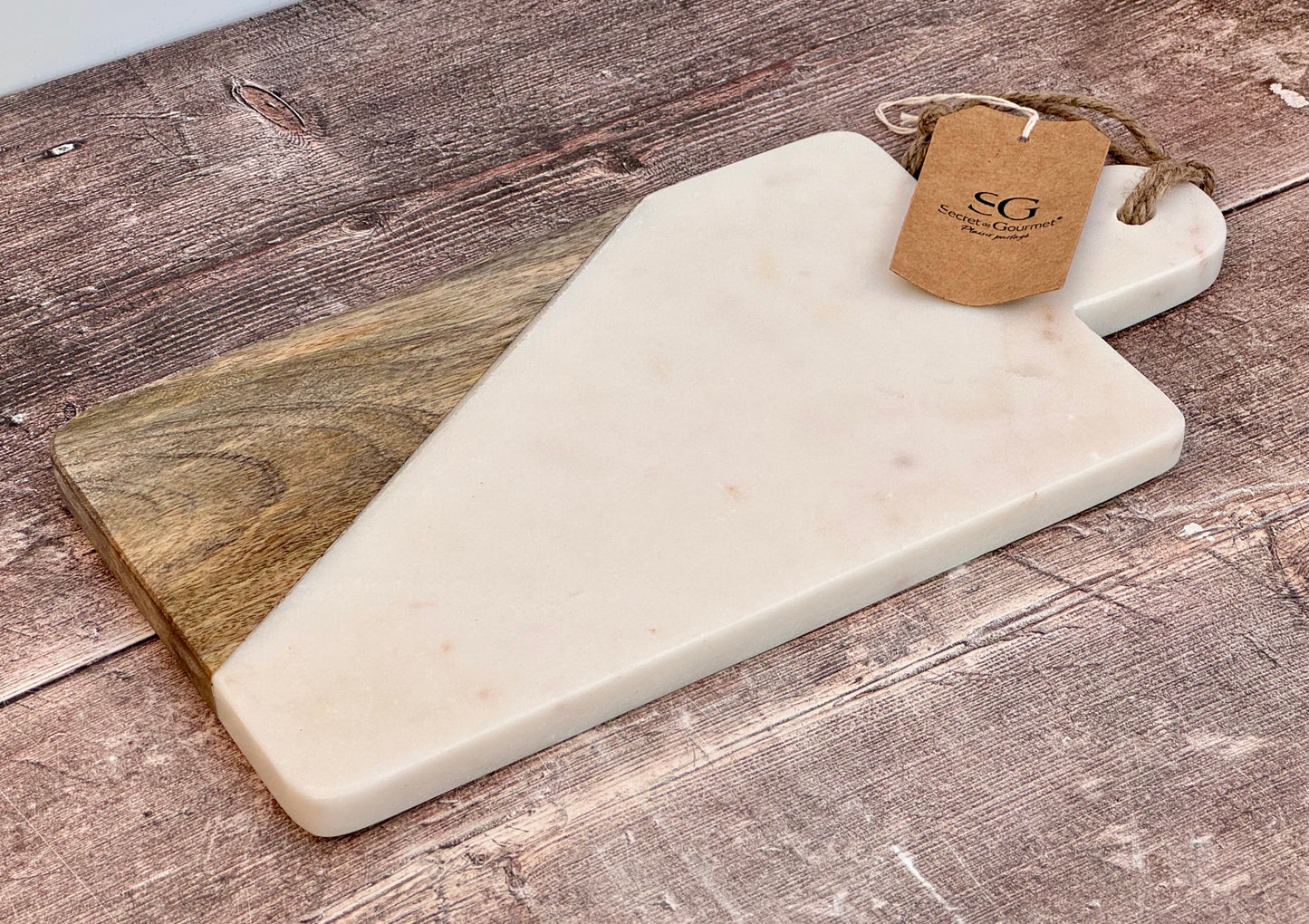 Marble and Wood Cheese/Serving Board