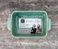 Hairy Bikers Small Green Reactive Glaze Rectangular Baking Dish, 20.6cm