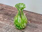 Green Speckled Glass Murano Style Vase, 15cm