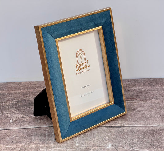 Teal Velvet Photo Frame 5 x 7