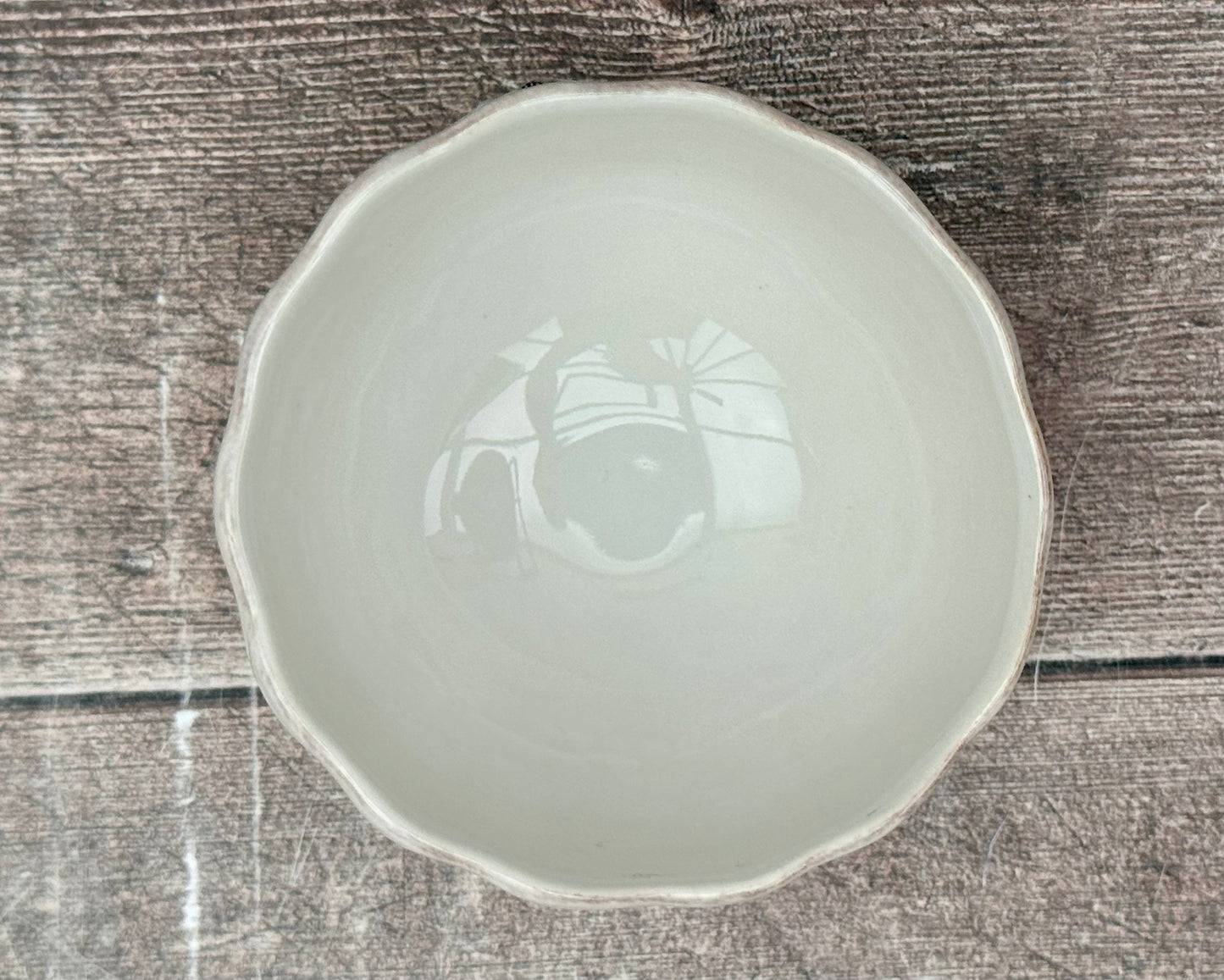 White Dimple Spot Bowl, 10.5cm