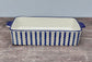 Blue and White Zig Zag Rectangular Baking Dish, 34cm