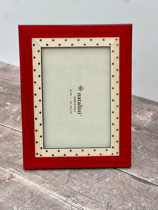 Natalini Red Polka Dot Photo Frame 4 x 6