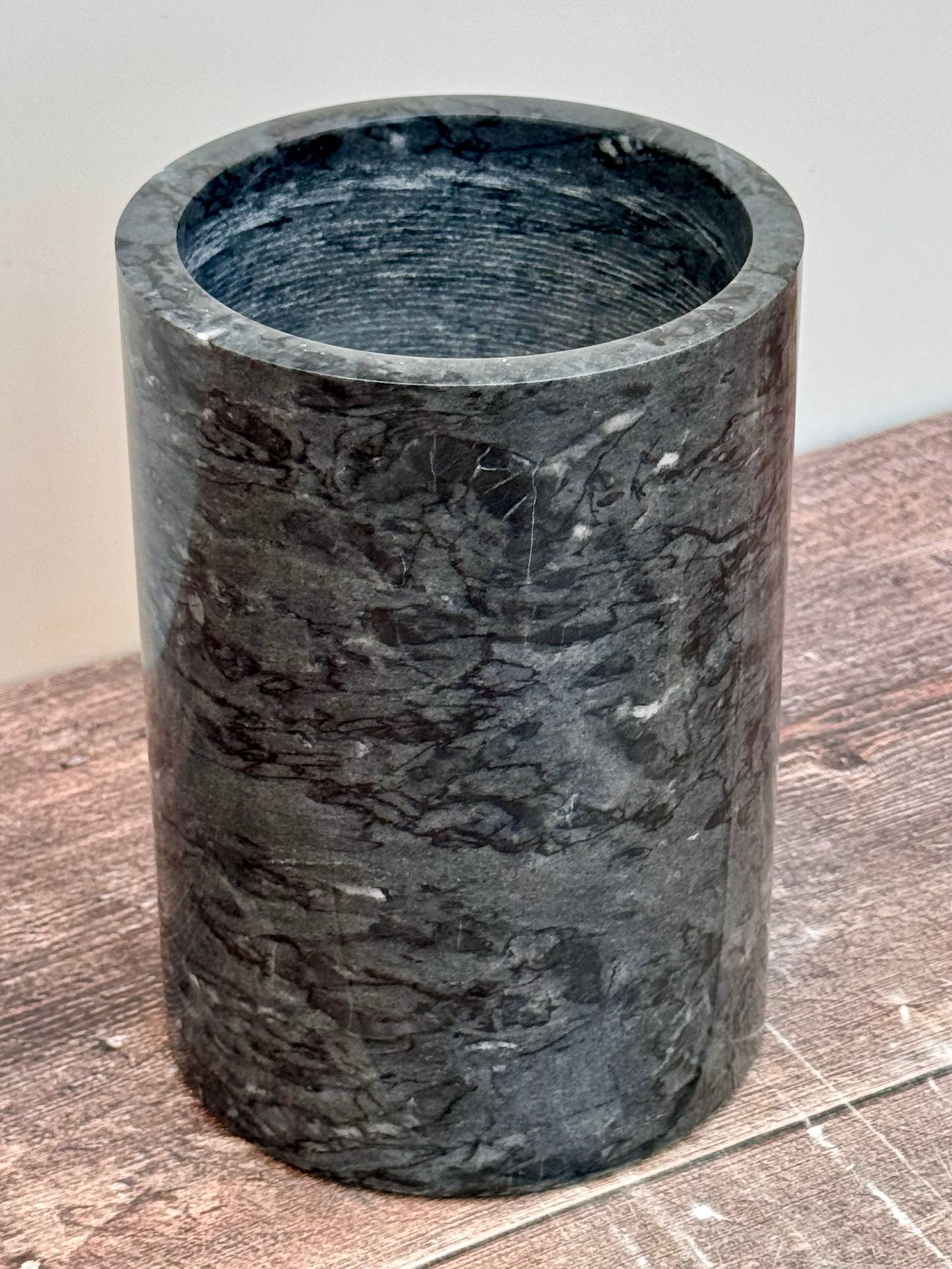 Black Marble Wine Holder / Utensil Jar