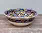 Dark Blue Patterned Deep Serving Bowl, 25cm