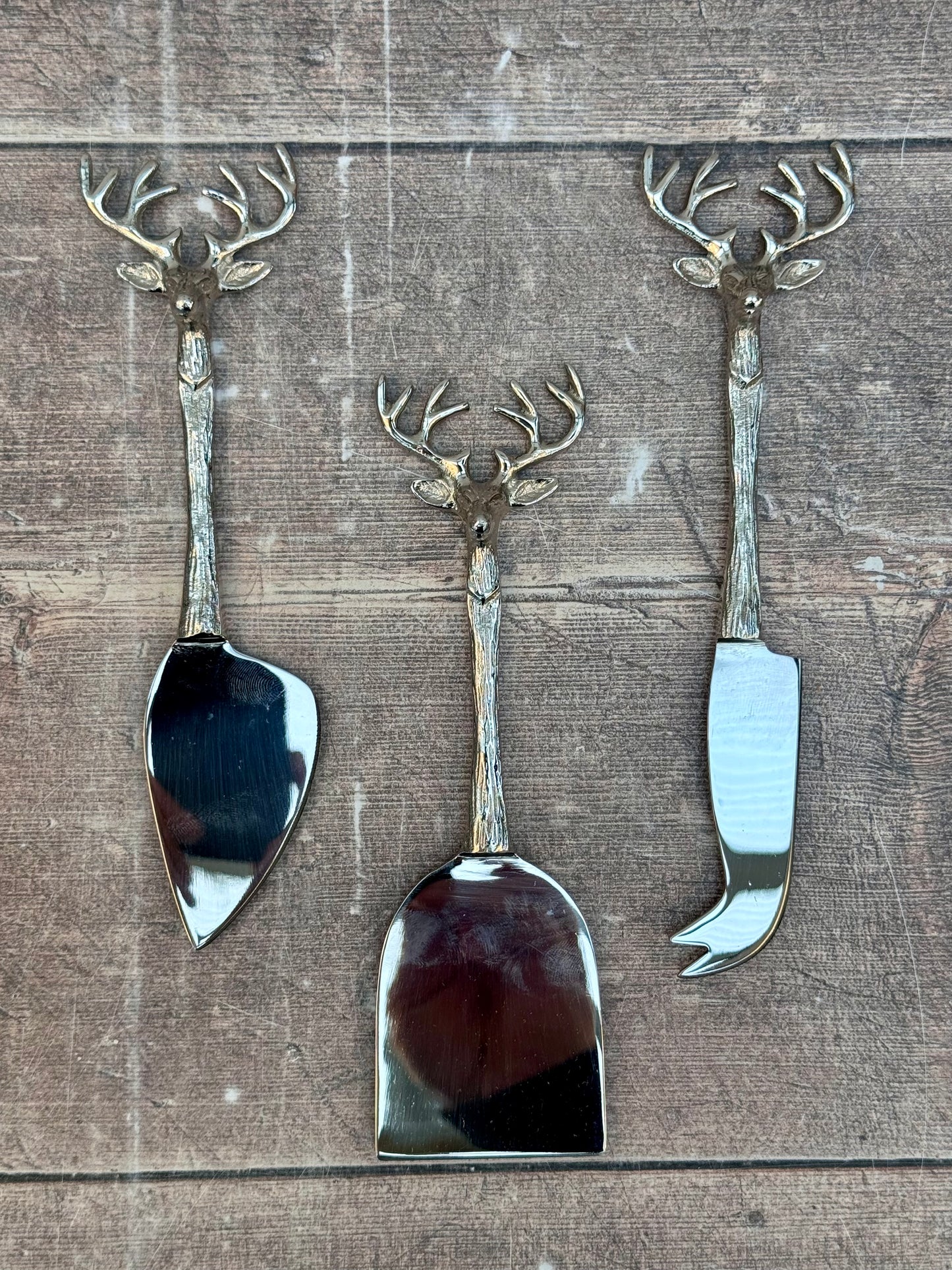 Set of 3 Stag Cheese Knives Set