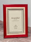 Natalini Red and Gold Stripe Photo Frame 4 x 6