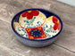 Blue, Red and Yellow Flower Handpainted Bowl, 15cm