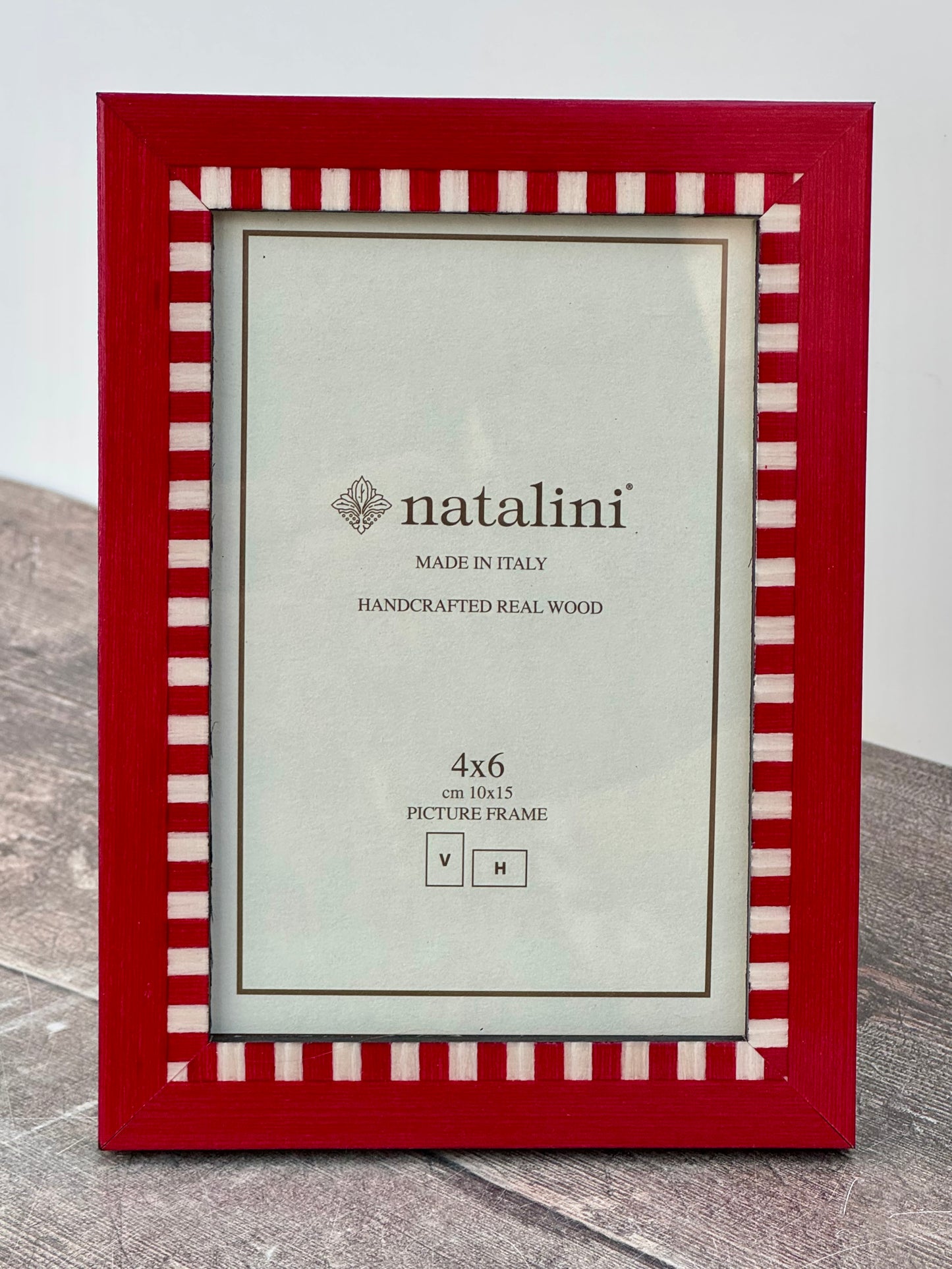 Natalini Red Chequered Border Photo Frame 4 x 6