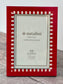 Natalini Red Chequered Border Photo Frame 4 x 6