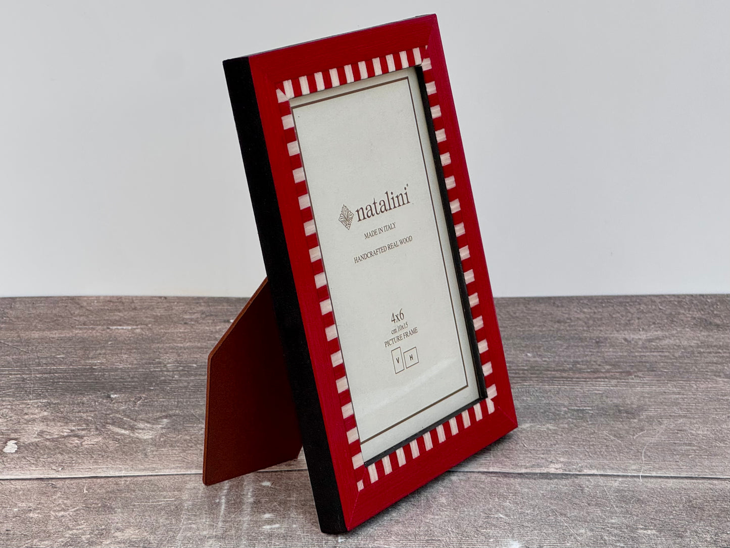 Natalini Red Chequered Border Photo Frame 4 x 6