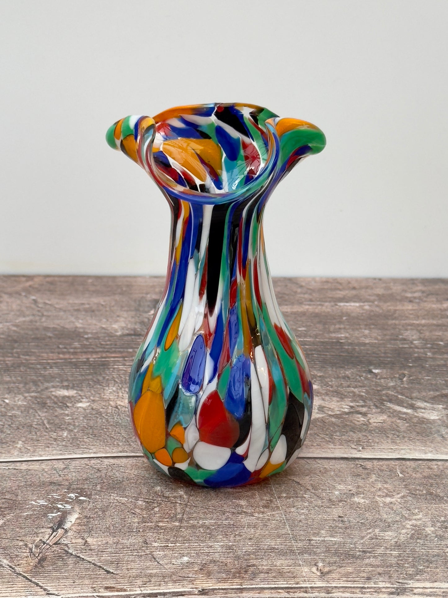 Small Handmade Murano Glass Vase, Design 15