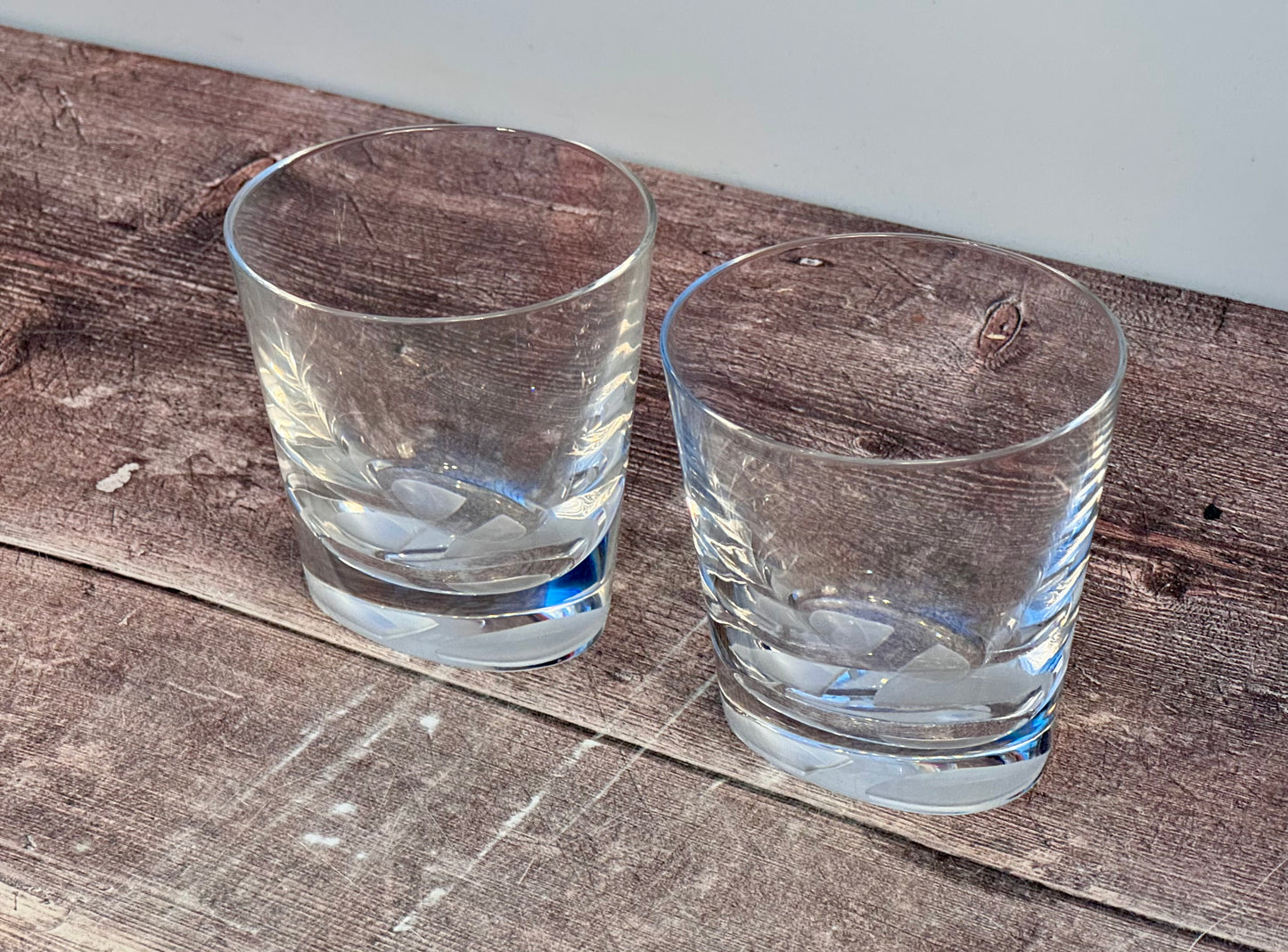 Hermes Set of 2 Crystal Whiskey Tumblers