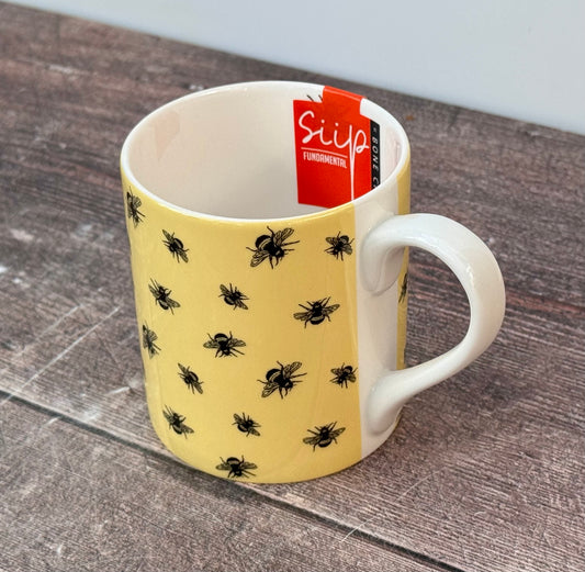 Yellow Bee Partterned Mug