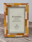 Natalini Yellow and Cream Marquetry Photo Frame 4 x 6