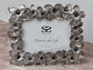 Silver Tone Flower Patterned Photo Frame, 5’ x 7’