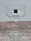 Set of 2 Ribbed/Linear Empire Champagne/Cocktail Saucer/Glasses