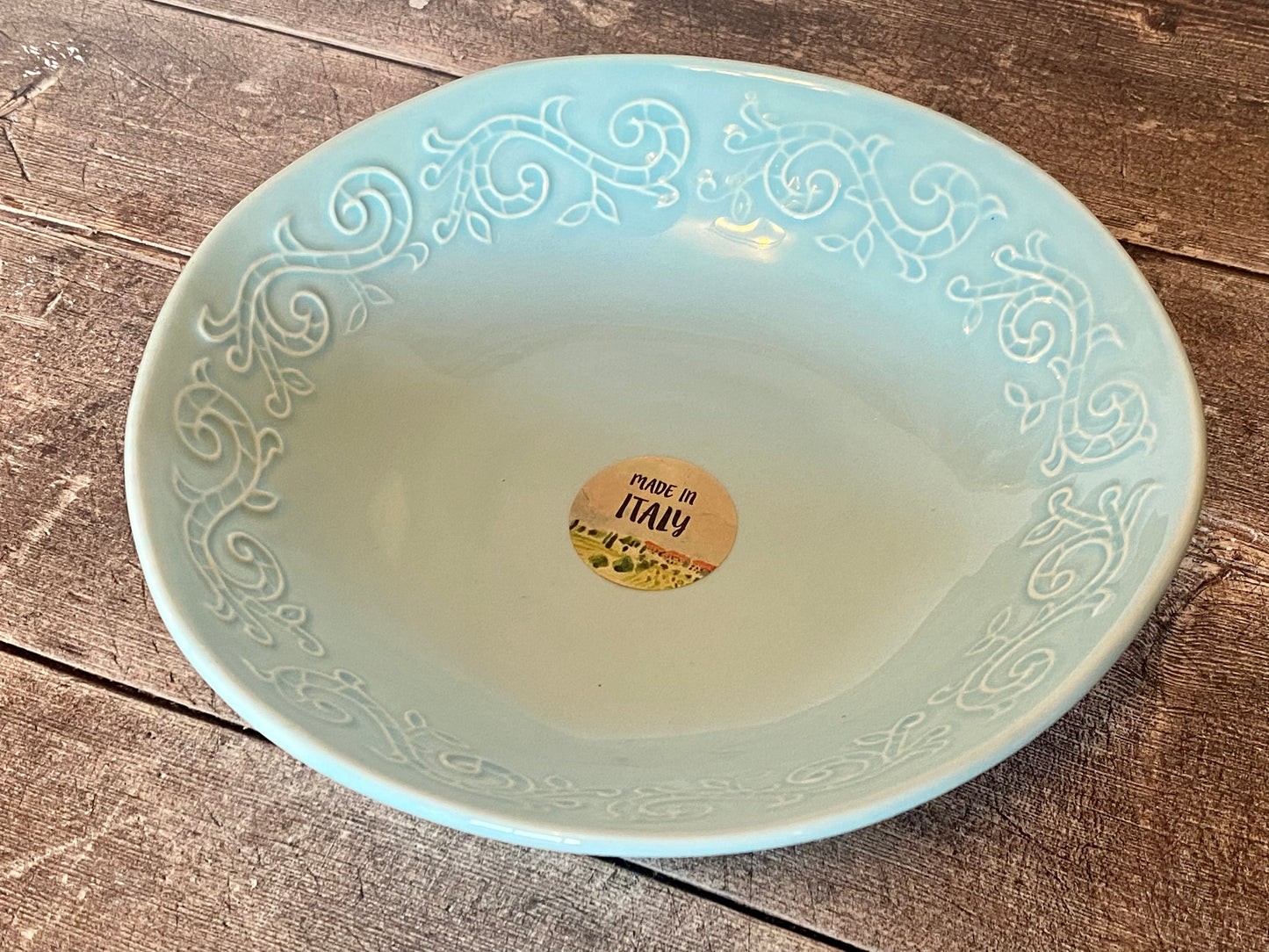 Light Blue Pasta/Serving Bowl, 23cm