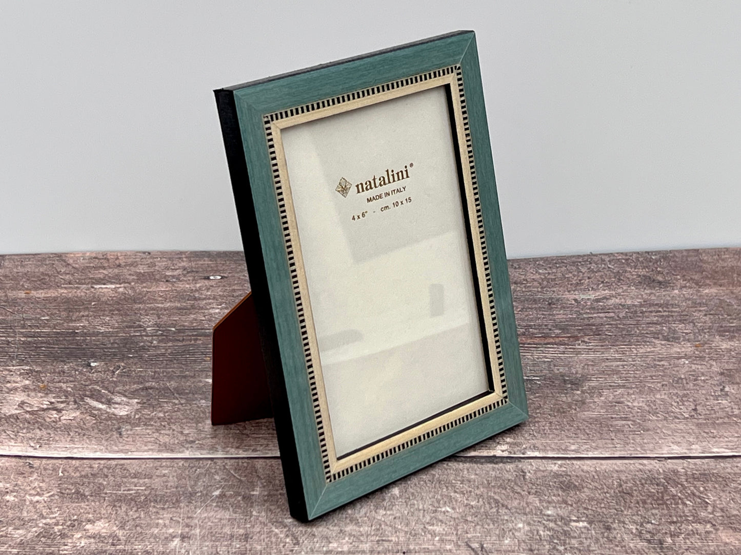 Natalini Turquoise with Chequered Border Photo Frame 4 x 6