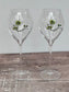 Pair of Perrier-Jouet Green Flower Champagne Glasses, 28.5cl