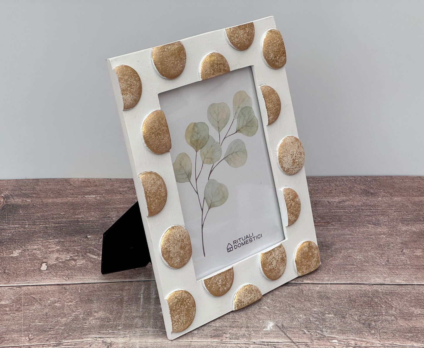 Gold Spot Patterned Photo Frame, 5’ x 7’