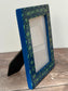 Hand Painted Photo Frame 4’ x 6’ - Blue and Green Design