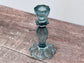 Teal Glass Candlestick, 15.5cm