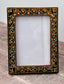 Hand Painted Photo Frame 5’ x 7’ - Black and Gold (Design 9)