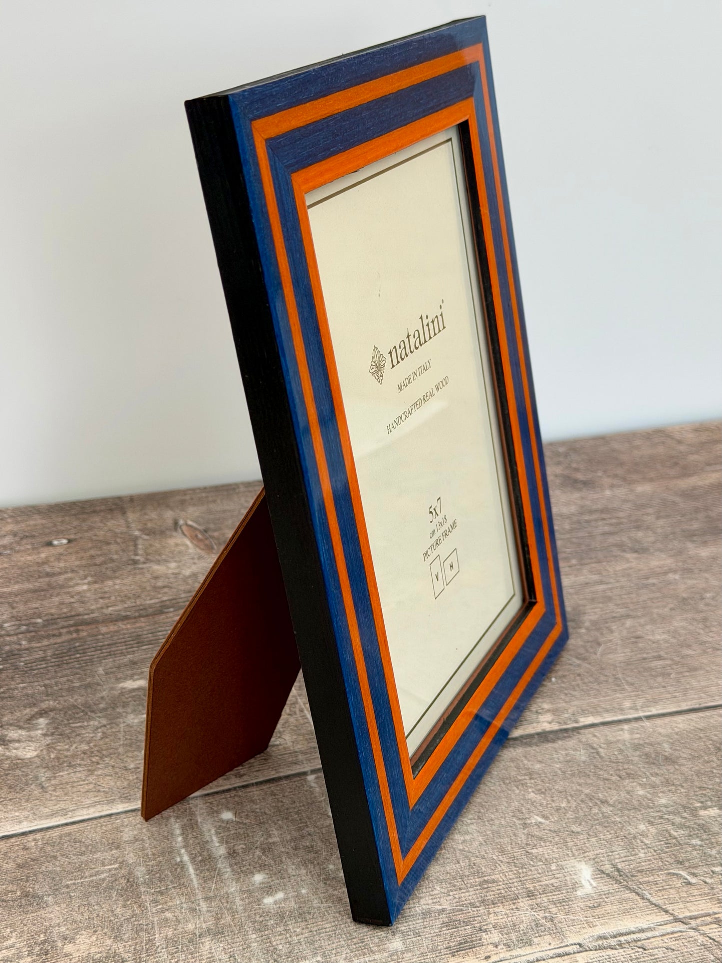 Natalini Blue and Orange Border Photo Frame 5 x 7