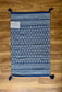 Blue and White Patterned Rug, 69cm x 114cm