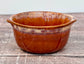 Caramel Brown Round Ramekin with Handles, 9cm