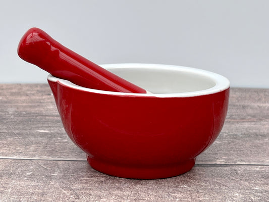 Red Pestle and Mortar