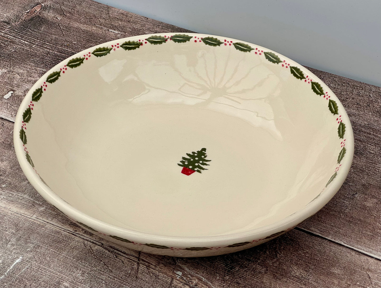 Christmas Tree Patterned Serving Bowl, 28cm