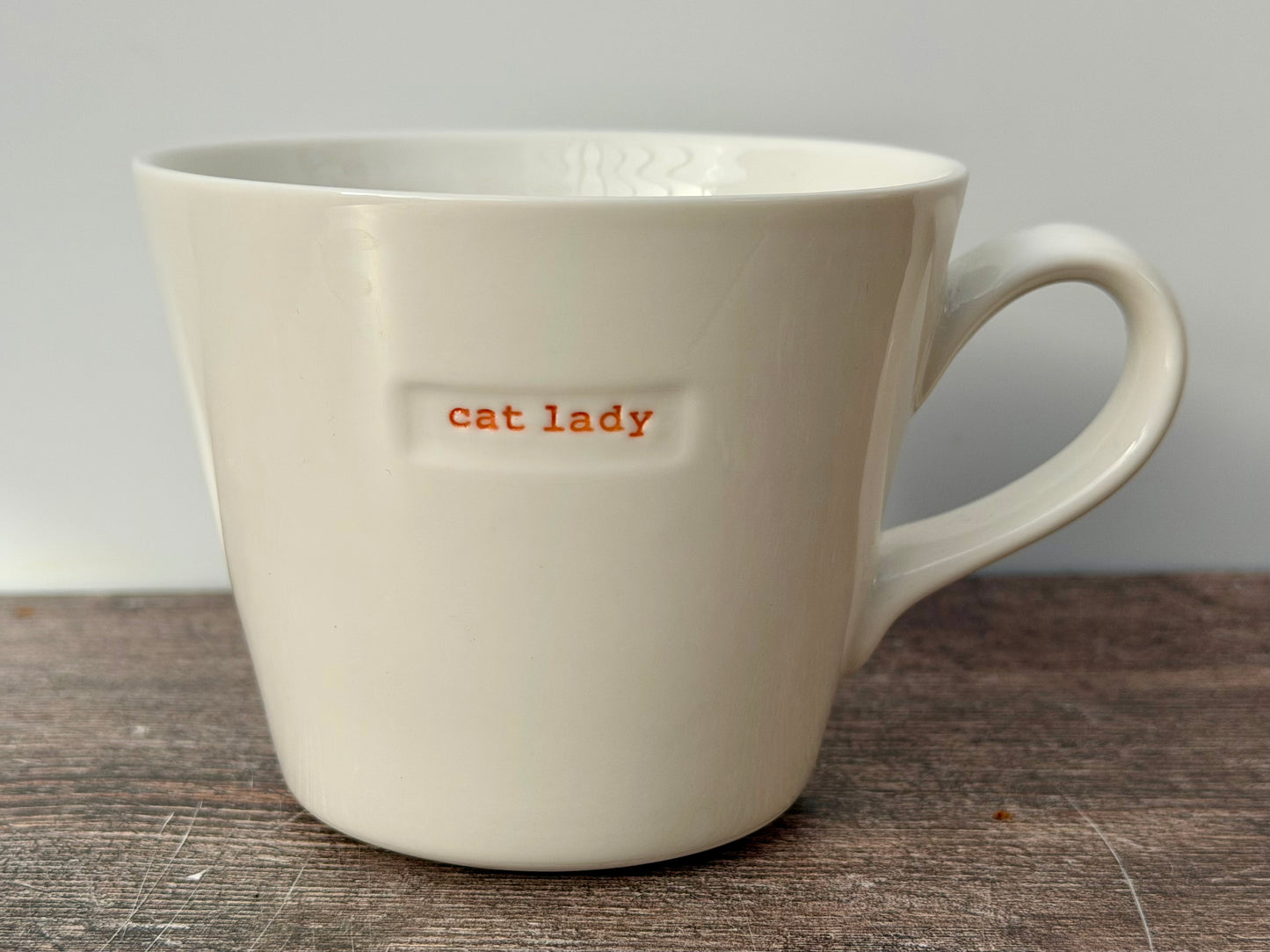 White ‘cat lady’ Mug