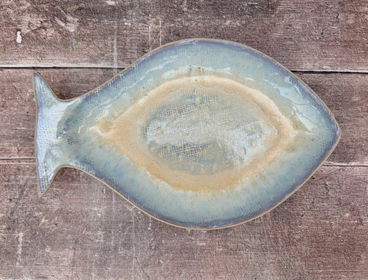 White Fish Serving Plate, 30cm