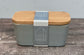 Scandi Home Duck Egg Blue Butter Dish with Wooden Lid