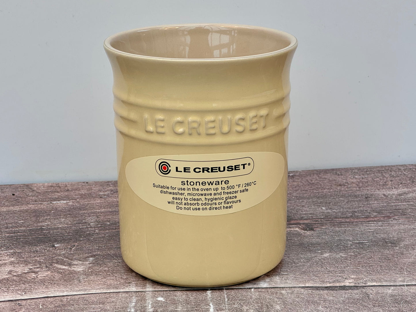 Le Creuset Pale Yellow Utensil Jar