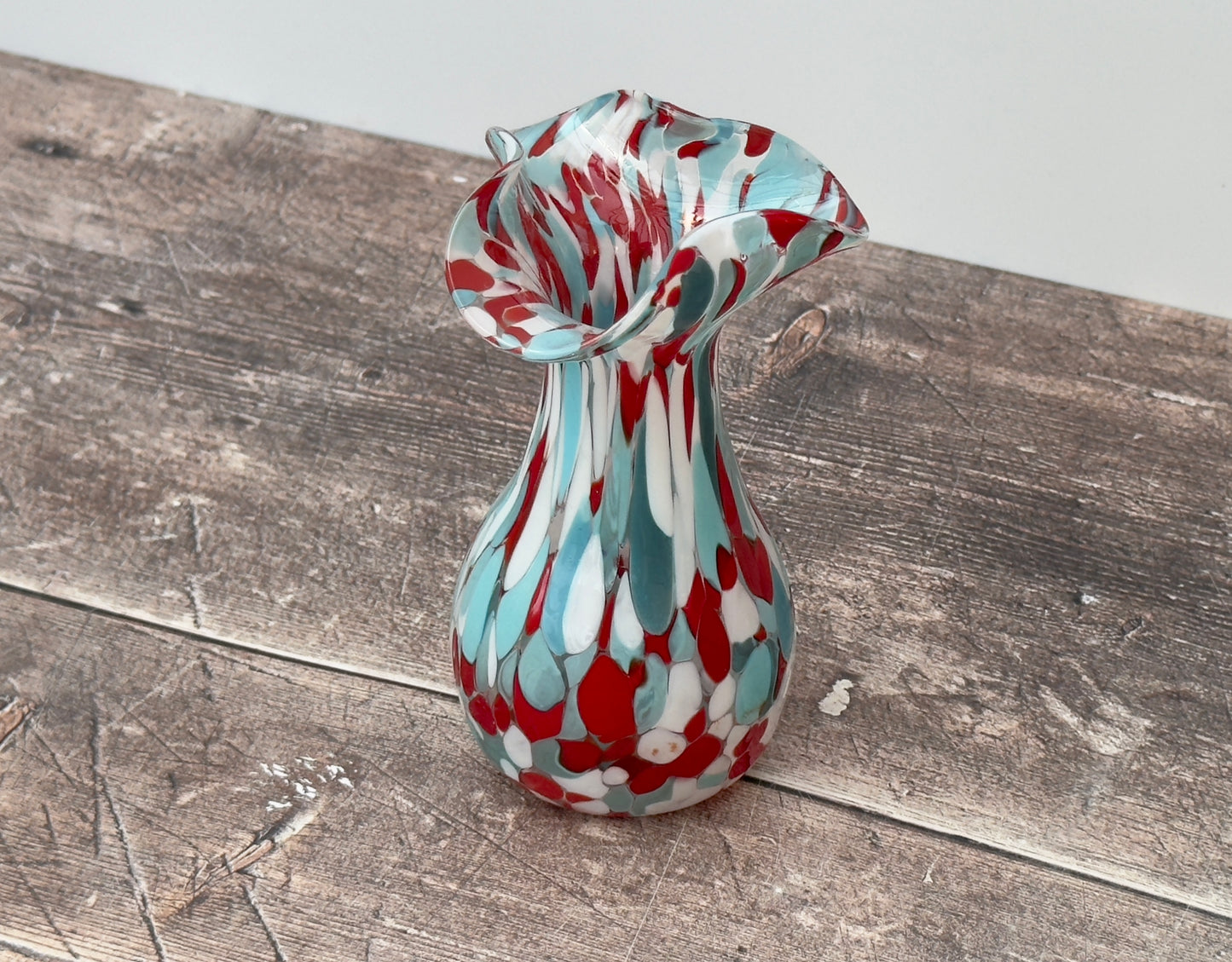 Small Handmade Murano Glass Vase, Design 12