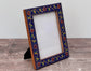 Hand Painted Photo Frame 5’ x 7’ - Navy and Gold (Design 4)