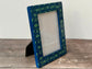 Hand Painted Photo Frame 4’ x 6’ - Blue and Green Design